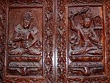 Kathmandu Swayambhunath 41 Beautifully Carved Door With Vajrasattva and Manjushri